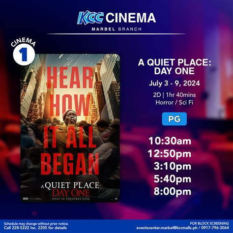kcc cinema schedule today|KCC Malls .